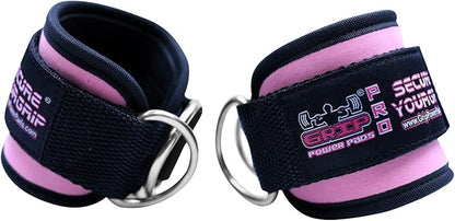 Ankle Straps for Cable Machines Double D-Ring Gym Adjustable Neoprene Premium Cuffs to Enhance Legs Abs & Glutes Kickbacks Workouts Leg Curls Extensions Booty Hip Abductors Exercise for Men & Women