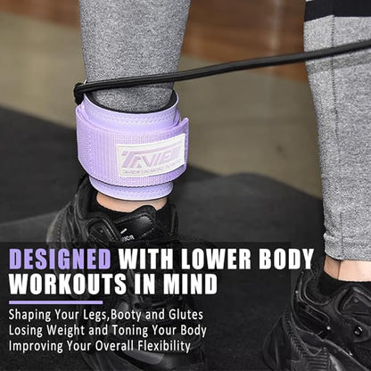TAVIEW Ankle Straps Cable Machine Attachment for Gym - Cable Kickback Ankle Straps - Padded Ankle Cuffs for Glute Kickbacks and Leg Workouts