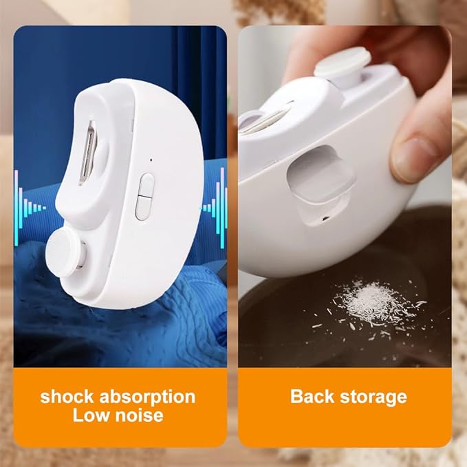 3 in 1 Automatic Electric Nail Clipper with Polishing, Safe and Convenient Nail Trimmer, Two-Speed Adjustment Electric Toe Nail Clippers Nail Cutter with Light for Kids Adults (White)