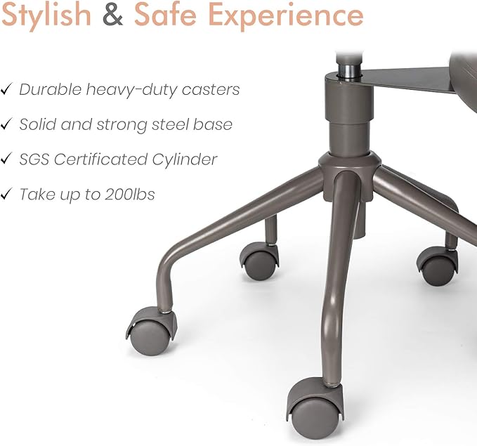 Meditation Chair Plus, Cross Legged Chair with Wheels, ADHD Chair, Criss Cross Desk Chair with Lumbar Support and Adjustable Stool, Flexible Design for Fidgety Sitters, Gray