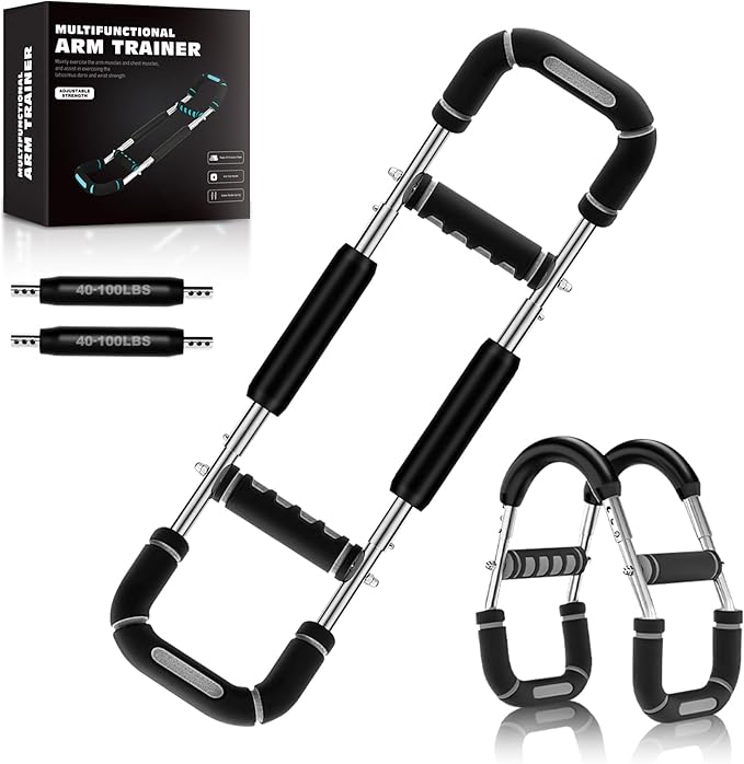 2025 Pro Twister Arm Trainer, Adjustable Power Twister Bar, Chest Shoulder Arm Workout Equipment, Portable Detachable Upper Body Fitness Machine for Home & Gym