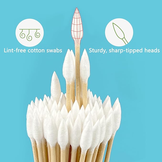 500/200PCS Gun Cleaning Swabs - 6 Inch Long Cotton Swabs - Lint Free, Highly Absorbent Gun Swabs for Precision Gun Cleaning, Applying
