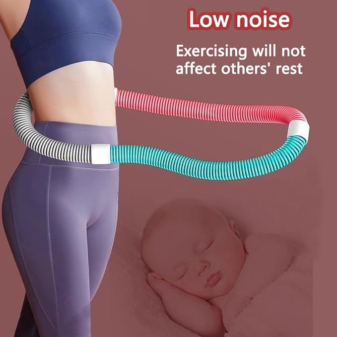 Soft Spring Hula Hoop for Adults, Foldable Weighted Fitness Hoop for Weight Loss, Portable Slimming Exercise Equipment for Women and Beginners Workout