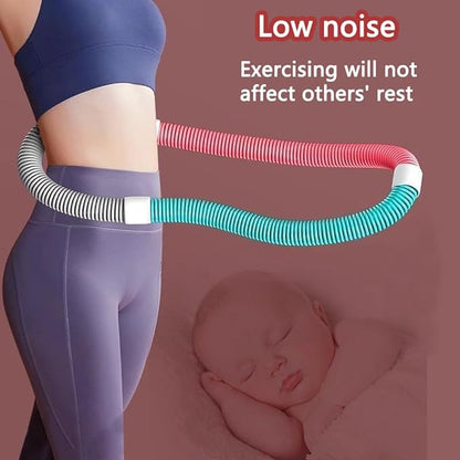 Soft Spring Hula Hoop for Adults, Foldable Weighted Fitness Hoop for Weight Loss, Portable Slimming Exercise Equipment for Women and Beginners Workout
