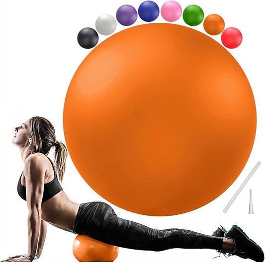 Soft Pilates Ball 9 Inch, Ideal Small Exercise Ball Between Knee Squeeze for Physical Therapy Yoga Core Medicine Abs Pt Bouncy, Mini Rubber Fitball Barre Workout Equipment for Women Men Kid Toddler
