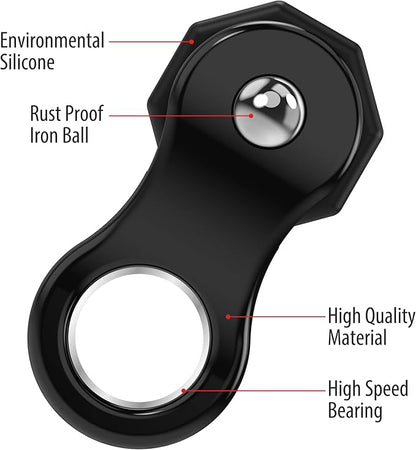2 Pack Fidget Toy,Fidget Spinner Toy for Adults and Kid,Gifts Suitable for Children with Autism and ADHD,Quiet Office Desk Toy,Excellent for Relieving Stress and Anxiety Toys (Black & Yellow)