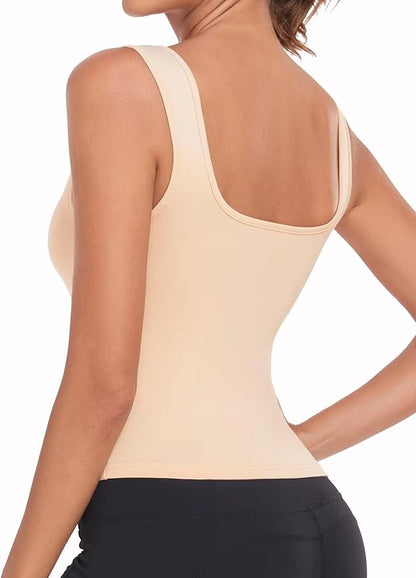 Porvike Sports Crop Tank Tops for Women Cropped Workout Tops Racerback Running Yoga Tanks Cotton Sleeveless Gym Shirts 3 Pack