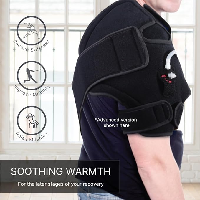 NatraCure Advanced Hot or Cold Therapy Shoulder Ice Pack Wrap, for Shoulder Pain Relief - (Heating Pad for Rotator Cuff Injuries, Surgery, Gym Injuries, Baseball, Pitching) - 16032