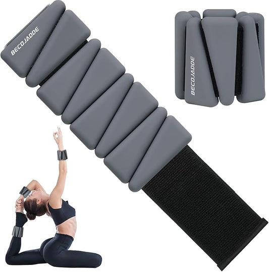 Ankle Weights Set of 2 (1 lb/2 lb/3 lb Each) Adjustable Wrist Weights for Women Men Wearable Arm Leg Weight for Pilates, Running, Walking, Workout, Yoga