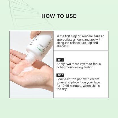 Zipiderm EGF Skin Barrier Cream Toner – Korean Milky Hydrating Formula with Ceramide, Hyaluronic Acid, Rice Bran & Soy Protein, Moisturizing K-Beauty Skincare for Dry Sensitive Skin, 5.07 fl oz