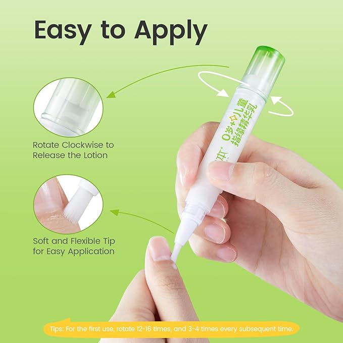 RUNBEN Nail Biting Treatment for Kids & Baby Bitter Taste Nail Care Pen to Stop Thumb Sucking & Biting Nails, Toddlers Safe & Natural Formula, 2-in-1 Repair & Deterrent (0.14 oz)