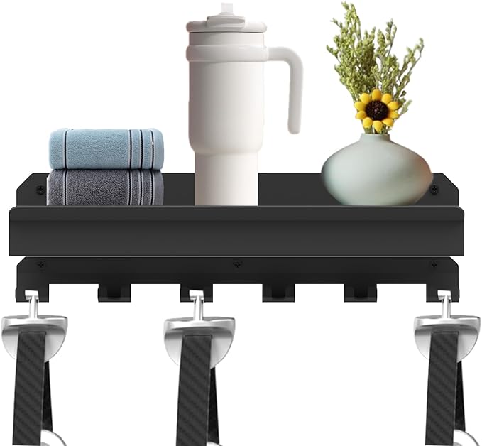 Wall Mount Home Gym Storage Rack, Exercise Equipment Organizer Shelf