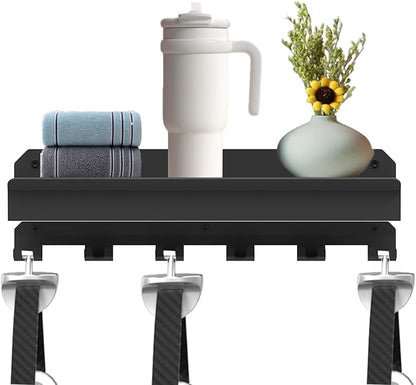 Wall Mount Home Gym Storage Rack, Exercise Equipment Organizer Shelf