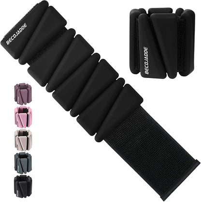 Ankle Weights Set of 2 (1 lb/2 lb/3 lb Each) Adjustable Wrist Weights for Women Men Wearable Arm Leg Weight for Pilates, Running, Walking, Workout, Yoga