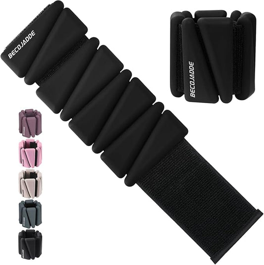 Ankle Weights Set of 2 (1 lb/2 lb/3 lb Each) Adjustable Wrist Weights for Women Men Wearable Arm Leg Weight for Pilates, Running, Walking, Workout, Yoga