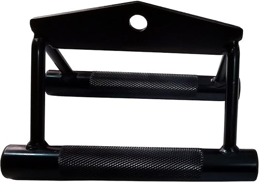 LAT Pull Down Bar, Strength Training Deluxe Single Double D Handle Tricep Rope, V-Shaped Rotating Straight Press Down Bar for Weight Workout, Cable Machine Accessories