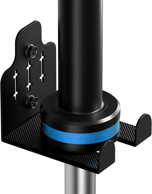Barbell Wall Holder,Olympic Hanger,Garage Gym Bar Wall Rack,Vertical Barbell Mount Rack,Space Saving Commercial or Home Gym Accessory,Holds Under 33mm Bar Size(Black)