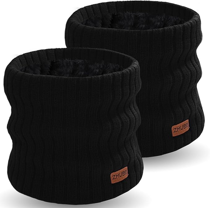 Neck Warmer Gaiter, Winter Fleece Lined Face Mask Scarf for Men Women, Thick Warm Cold Weather Running Ski Neck Cover