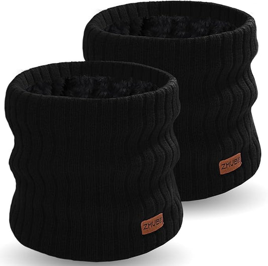 Neck Warmer Gaiter, Winter Fleece Lined Face Mask Scarf for Men Women, Thick Warm Cold Weather Running Ski Neck Cover