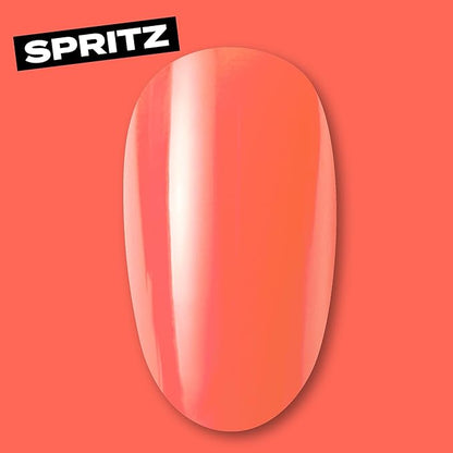 Coral Press On Nails, Short | Hard Candy False Nails with Real Orange Polish | Summer Nail Color | Includes - 24 Reusable Short Round Nails in 12 sizes, Strong Nail Glue, Travel Case and Accessories