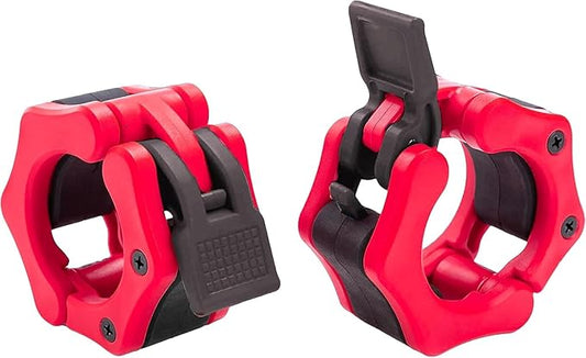 Olympic Barbell Collar 2 inch Quick Release Pair of Locking 2" Pro Weight Bar Plate Locks Clamp Clips for Workout Weightlifting Fitness Training