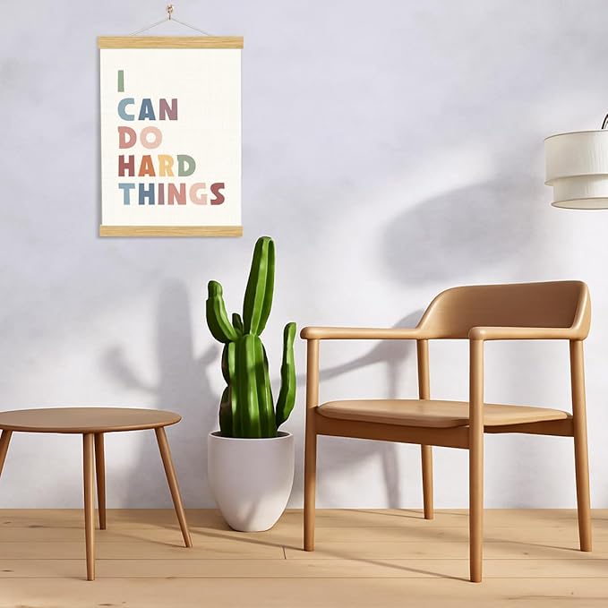 YGSDZY Therapy Office Decor, I Can Do Hard Things, Affirmations For Kids, Boho Classroom Decor, Classroom Posters, Affirmations Poster, Homeschool Decoration, Mental Health Posters