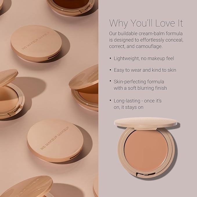 Long-Lasting Lightweight Foundation & Brush Duo | Cruelty-Free, Fragrance-Free, Buildable, Transfer-Proof Makeup (Medium)