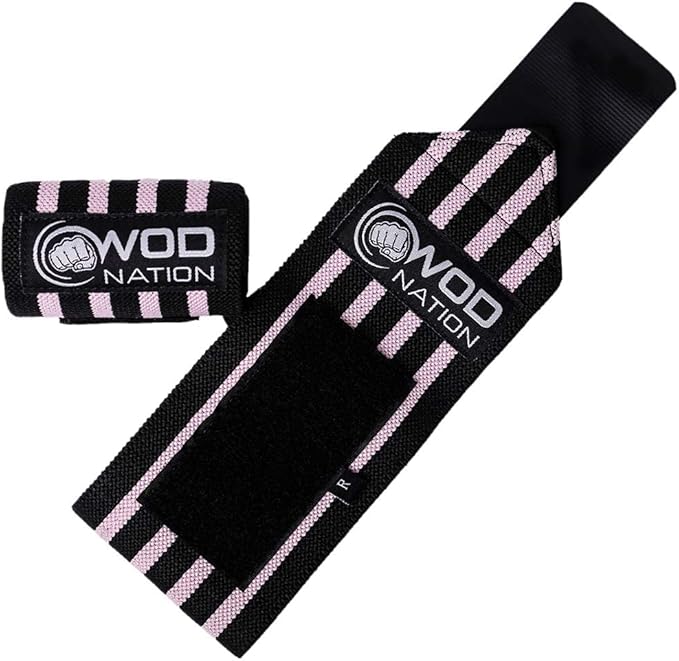 WOD Nation Wrist Wraps for Weightlifting & Strength Training – Professional Gym Straps w/Thumb Loop for Men & Women