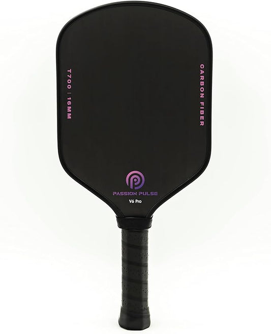 Pickleball Paddles 2025,Raw Carbon Fiber Surface（CFS） 16mm T700 High Grit & Spin, Pro Pickle Ball Paddles Designed for Ultimate Spin & Consistency