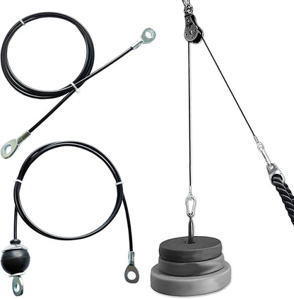 Fitness Gym Replacement Cable Fitness Pulley Cable,Heavy Duty 5mm Steel Wire Rope for Home Gym Cable Pulley Machine Accessories