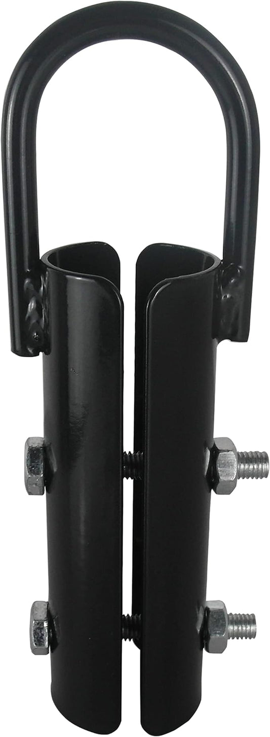 1½" Climbing Rope Clamp, 1.5” Battle Rope Attachment Hook Accessories, Rope Clasp for Rope Climb, Climbing Training Garage Home Gym Workout Fitness Strength Training (1.5" 1SET Black)