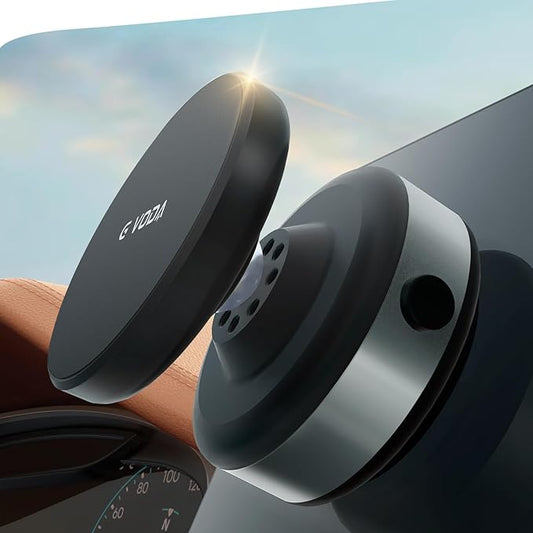 for Suction Phone Mount, 360° Adjustable Vacuum Magnetic Phone Holder,Only on Car/Gym/Mirror/Smooth Surface/Vlogging Travel,Phone Holders for Your Car Compatible with All Smartphones （Silver）