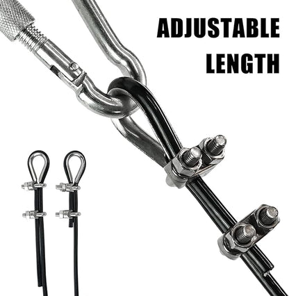 Adjustable Fitness Pulley Cable,Replacement Cable Machine Accessories,Cable Pulley Attachments for Gym -Thick 5mm(0.2inch) Heavy Duty Steel Wire Rope for Home Gym Cable