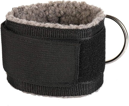 MOOCY Gym Ankle Straps for Cable Machines, Adjustable Ankle Cuffs for Cable Machine, Fleece Lined Ankle Strap for Kickbacks and Glute Workouts, Ankle Cable Straps for Booty Workout