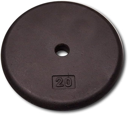 Body-Solid Standard Black Iron Weight Plate - Perfect for Strength Training, Home Gym, and Barbell Workouts - Fits 1" Bars