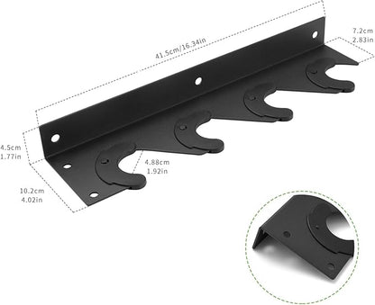 Olympic Wall Mounted Barbell Storage Rack Holder Stand Hanger for Olympic Barbell, Curl bar,Home, Commercial, Garage Gym (4 bars)