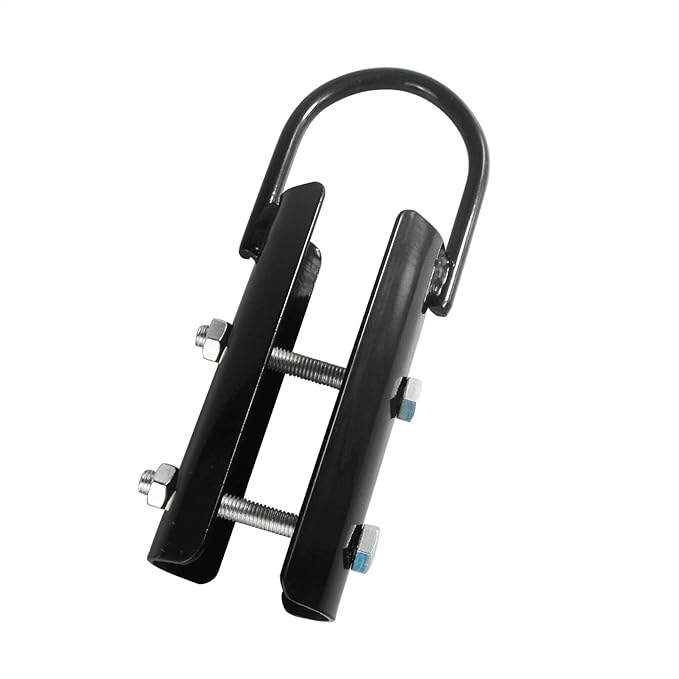 1½" Climbing Rope Clamp, 1.5” Battle Rope Attachment Hook Accessories, Rope Clasp for Rope Climb, Climbing Training Garage Home Gym Workout Fitness Strength Training (1.5" 1SET Black)