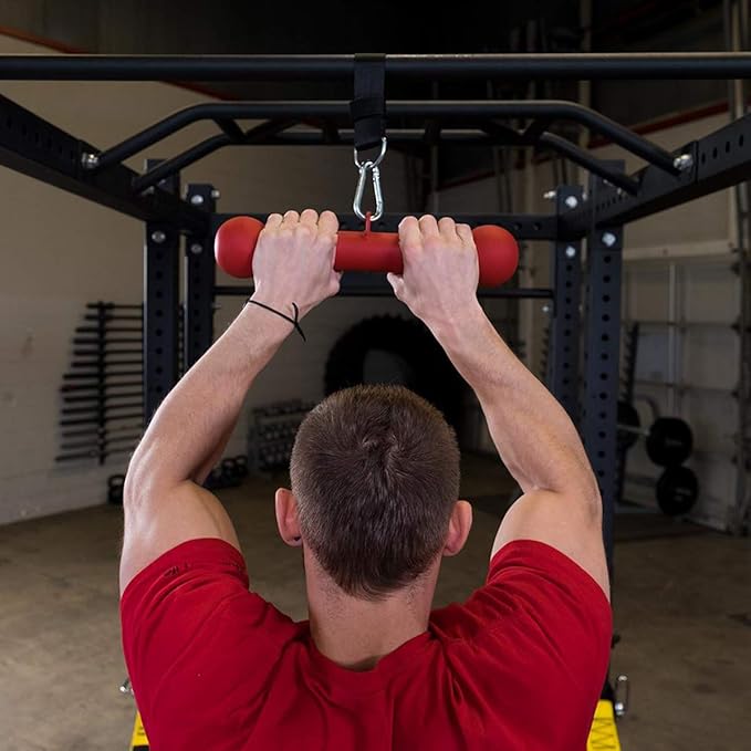 Body-Solid Tools Dog Bone Grip - Strength Training Equipment for Home Gym, Pull-Ups, Farmers Walks, Dumbbells, Kettlebells, Ideal for Grip and Forearm Strengthener, Non-Slip Matte Finish