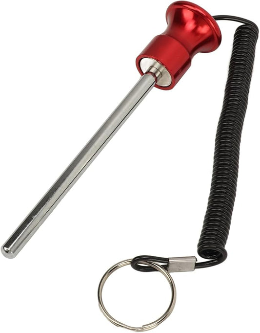 Weight Stack Pin, Weight Machine Pin Magnetic Weight Pin with Pull Rope, Quick Release Pin Universal Replacement Selector Lock Pin Strength Training Equipment for Home Gym (Red)