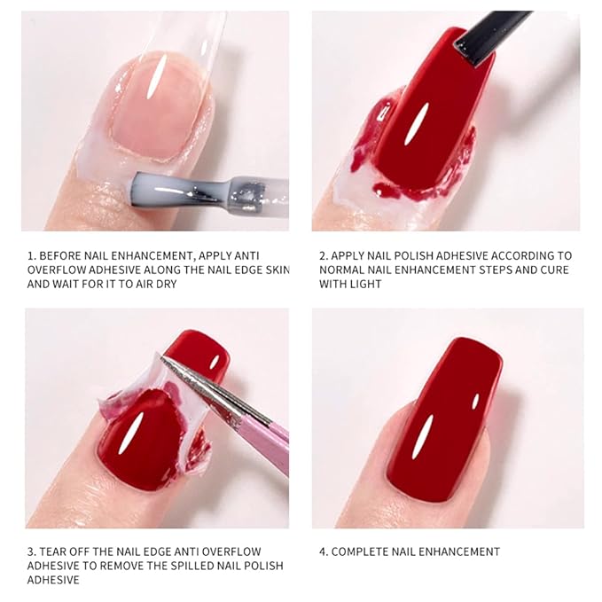 TWOING 15mlLiquid Latex for Nails, Peel Off Cuticle Protectors for Nail Polish,Skin Barrier Manicure, Art Liquid Latex Tape Protector Nail Cuticle Guard Gifts