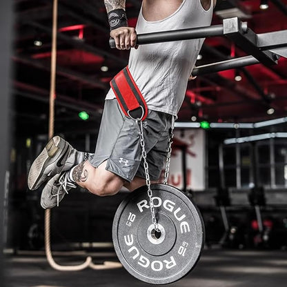 Heavy Duty Dip Belt With Chain - Weighted Pull Up Belt for Workout