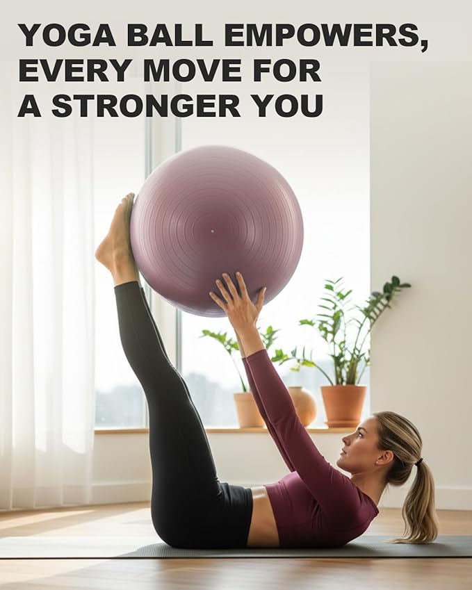 Trideer Exercise Ball Yoga Ball – Office Seating & Balance Ball Chair, Stability Ball for Pilates, Physical Therapy,Core Training & Balance Improvement & Stretching