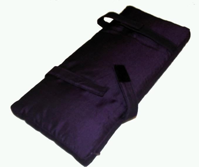 Meditation Bench Cushion Kneeling Seiza - Ikat Burgundy Border