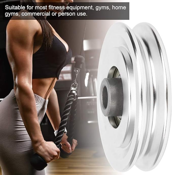 Fitness Pulley, Aluminium Alloy Pulley Strength Training Exercise Hardware Fitness Equipment Accessories for Fitness Equipment Home Gym Commercial Person Exercise Strength