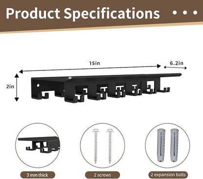 Floating Shelf Organizer Compatible with Tonal Accessories Wall Mount Hanger with Hooks T-Lock Adapters Home Gym Weight wall Storage Equipment Metal Rack Holder Bracket Hanger Black Workout Fitness