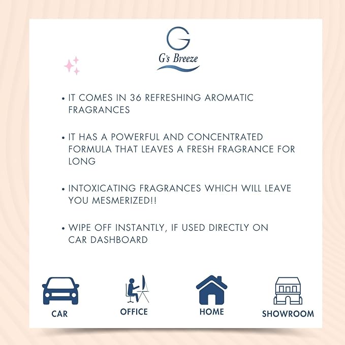 G's Breeze Smart Aroma Diffuser with 60ml Cantaloupe Scent Refill – Bluetooth & Wi-Fi App Control - LED Lighting & Adjustable Intensity - Long-Lasting Sweet Fruity Fragrance for Home or Office