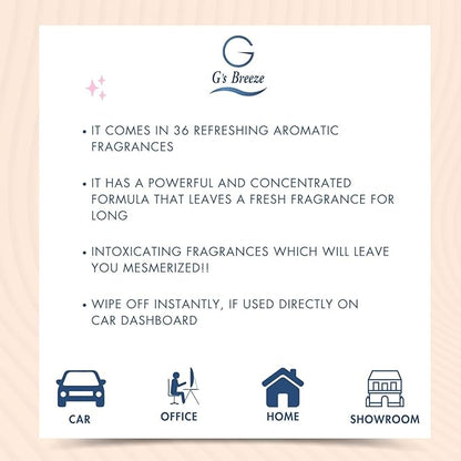 G's Breeze Smart Aroma Diffuser with 60ml Cantaloupe Scent Refill – Bluetooth & Wi-Fi App Control - LED Lighting & Adjustable Intensity - Long-Lasting Sweet Fruity Fragrance for Home or Office