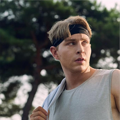 Non-Slip Headband (1 Pack) - Moisture Wicking Sports Sweatband for Men, Women & Youth - Athletic Workout Band for Running, Flag Football, Yoga, Tennis & Helmet Liner