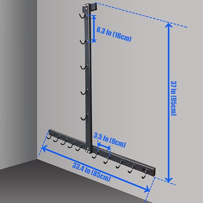 Lat Pull Down Bar Gym Accessory Rack, Lat Pulldown Attachments Cable Attachment Storage Rack for Mag Grip - Home Gym Fitness Heavy Duty A-Frame Stand