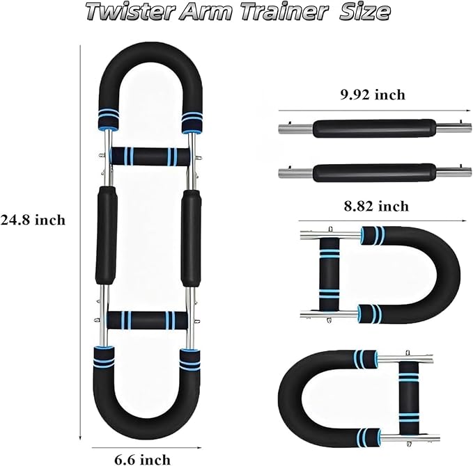 Twister arm Trainer,Arm Chest Trainer,Adjustable Chest Workout Equipment,Chest Workout Equipment,Portable Spring Resistance ，with 8-Shaped Muscle Relaxation Band，for Strength Training and Home Gymr